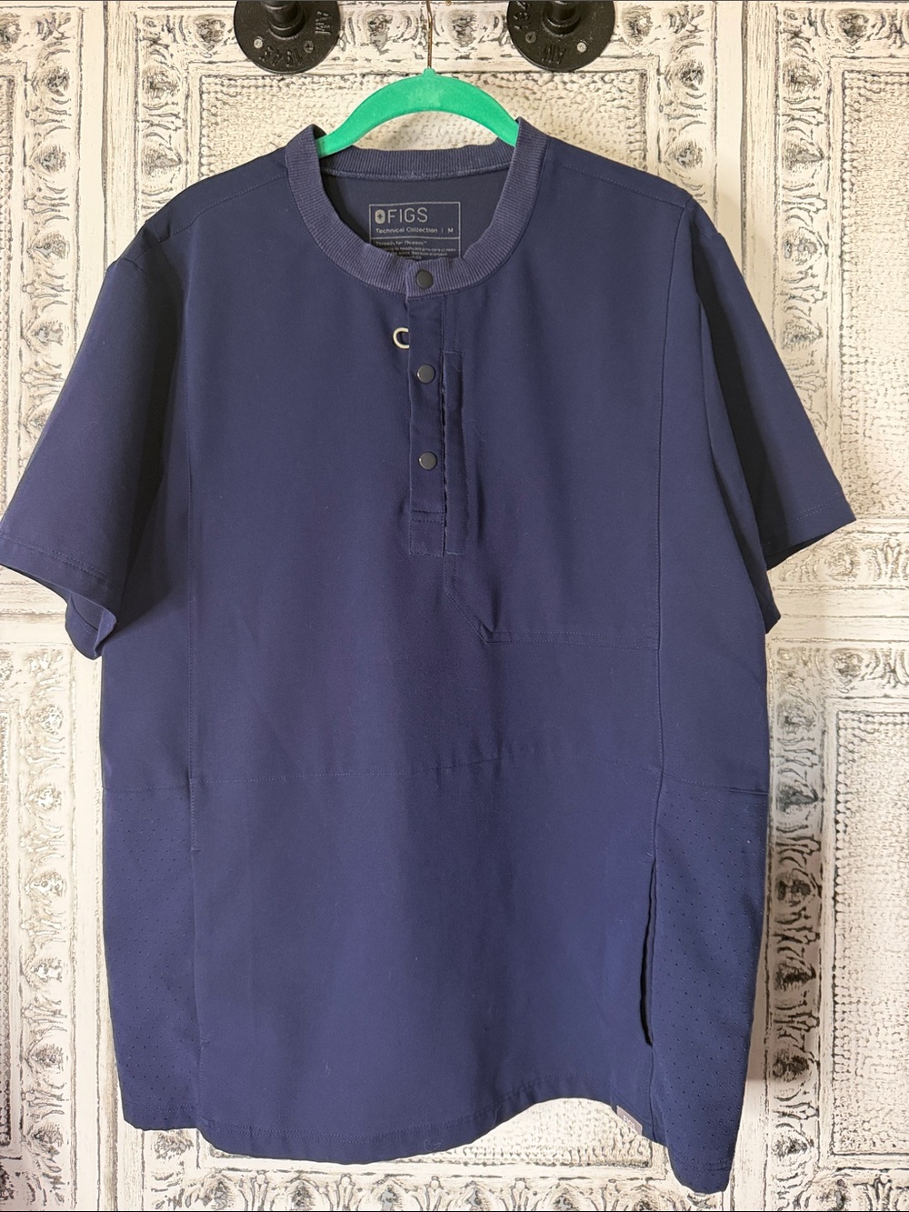 Figs Navy Blue Scrub Top
